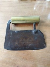 Hachoir A Tabac Ancien Manche Laiton