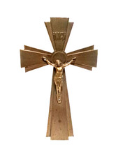Ancien crucifix en laiton