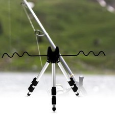 Support télescopique pour canne à pêche sur trépied pour support de tige