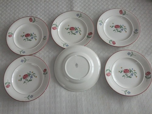 Assiettes plates décor - 6,