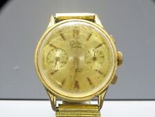 -ANCIENNE MONTRE BRACELET CHRONOGRAPHE DIFOR SUISSE MOUVEMENT Plaqué OR D