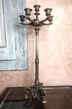 Grand Candélabre Bougeoir en Bronze  XIX ème Napoléon III Pattes 5 feux *