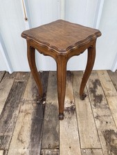 Sellette Ancienne Style LOUIS XV Chêne Massif Pieds Courbés Vintage #C696