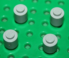 4 x Lego Vintage OldGray Cylinder ref 3062a Set 398 373 149 163 851 483 894 920