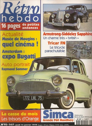Retro hebdo simca aronde - 93,