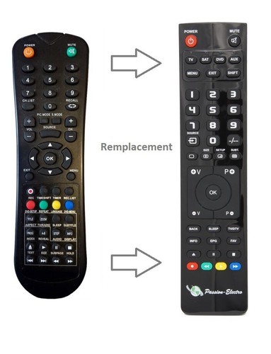 Télécommande remplacement - de,