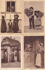 Lot de 4 Cartes postales