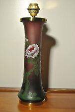 Grand pied lampe table verre