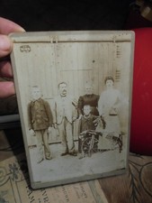 Ancienne Photographie de Famille : Enfant et son Tricycle Cheval en Bois 