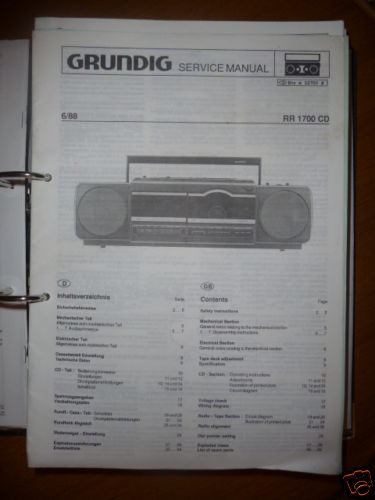 Manuel service grundig rr - de,