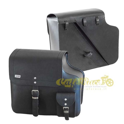 Paire sacoches cuir noir - de,