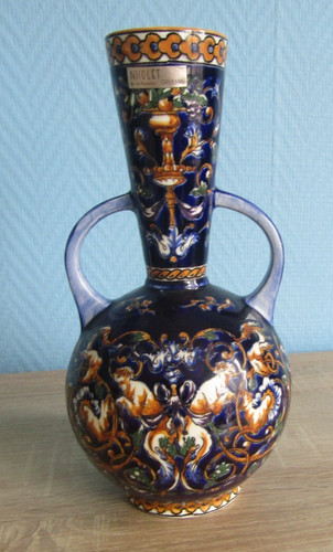 Vase faience gien - vase, en