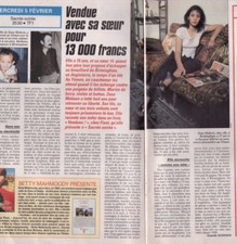Coupure de presse Clipping 1992 Zana Muhsen vendue avec sa soeur (1 page 1/2)