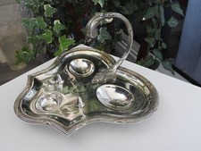 OEUFRIER SERVICE ANCIEN POUR OEUF PRESENTOIR COQUETIER EN METAL ARGENTE MENAGERE