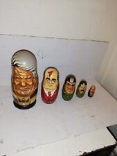 MATRIOCHKA POUPEE PRESIDENT RUSSE LENINE/STALINE/BRECHNEVF/GORBATCHEV/ELTSINE BE