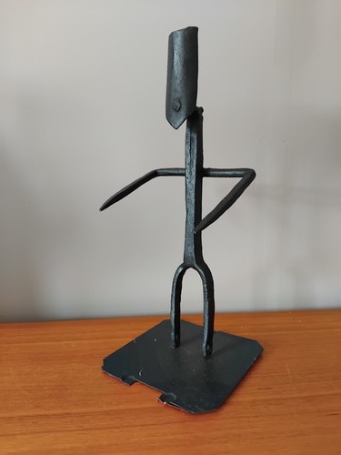 Sculpture coq fer metal - sculpture, en