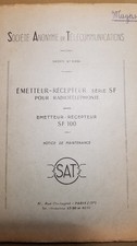 Notice émetteur récepteur pour radiotéléphone SAT SF100