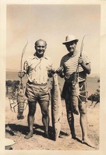 ANCIENNE PHOTOGRAPHIE COLLECTION PECHE A LA LANGOUSTE ET POISSON