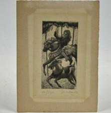 Gravure XXème - Manège