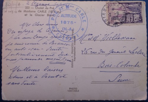 France carte avec cachet