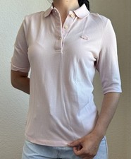 Polo Lacoste femme M (38) slim fit – rose pâle – 100% coton – comme neuf
