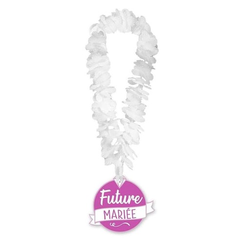 Collier fleurs blanches - collier, de