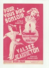 PARTITION POUR VOUS DIRE