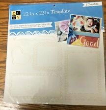 DCWV 12 IN X 12IN PLATIC TEMPLATE FOR SCRAPBOOKING ,CARD MAKING, TRACING & MORE 