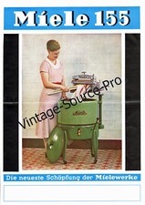 ancien prospectus publicitaire Miele machine à laver 155 DIN A4 multi-faces a...