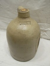 Antique Stoneware Jug Signed
