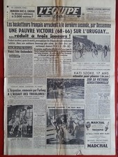 journal  l'équipe 29/07/52 JEUX OLYMPIQUES HELSINKI 52 NATATION CYCLISME LAUREDI