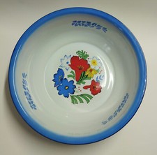 Bassine émaillée bleue