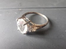 Bague argent 925 pierre naturelle Pétalite 2.16 ct Certificat gemmologie 
