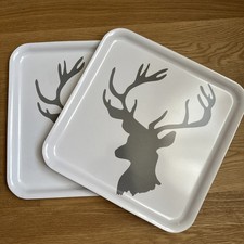 IKEA RARE Chalet Kollektion lot 2 plateaux mélamine renne de Noël TBE