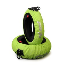 Paire de couvertures chauffantes moto auto-régulées 80° MV PARTS - vertes -