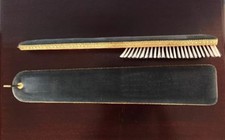 Ancienne Brosse À Vêtements Années 70 Très Chic Velours Bleu Gris Vintage