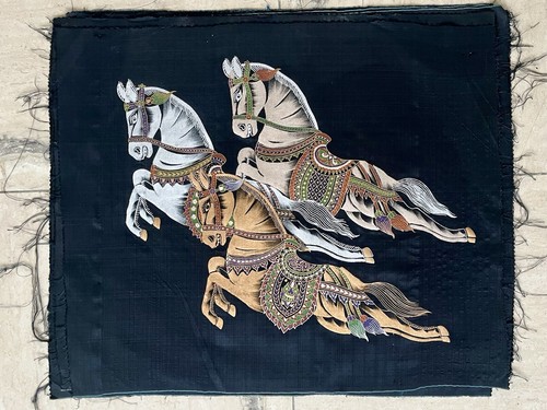 Tenture murale chevaux style
