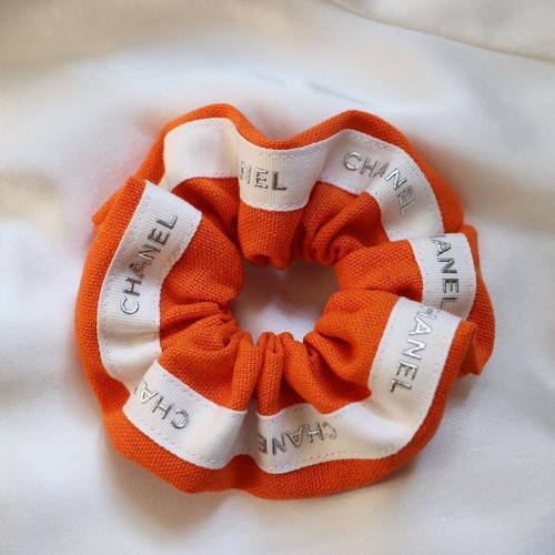 Chouchou ruban chanel orange - chouchou,