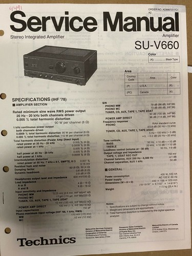 Panasonic technics v660 - panasonic,