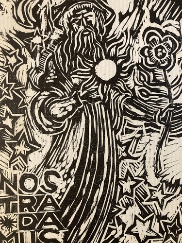 Tres belle linogravure unique - tres,