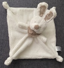 5765?Doudou plat Mouchoir lapin Blanc foulard bandana Marron SIMBA TOYS NICOTOY