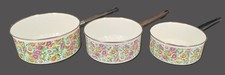 Lot de 3 casseroles fleuries