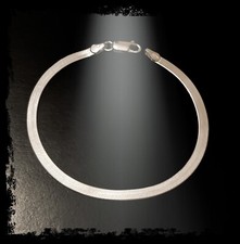 Bracelet Fin Maille Miroir En Argent Massif 925/000 Bijoux Femme