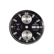 KADLOO Ocean Chrono cadran pour Valjoux 7750 et autres noir/acier/bleu