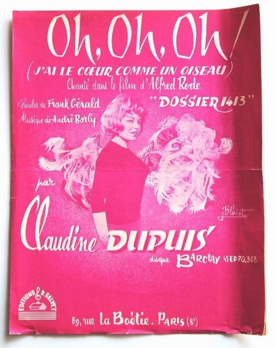 Partition vintage sheet - , music