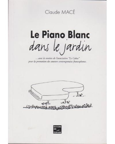 Piano blanc dans jardin - le,