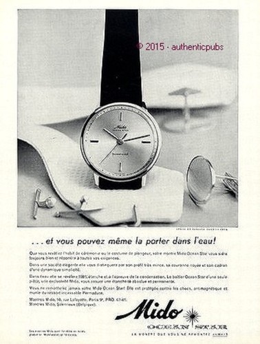 Publicite montre mido ocean - publicite,