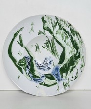 LILOU MILCENT Coupe artistique en porcelaine décor peint à St Quentin la poterie