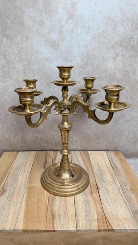 Chandelier ancien laiton - laiton, 5
