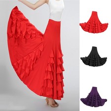 Flamenco Ballroom Dance   Standard Moderne Jupe Longue Robe Tango